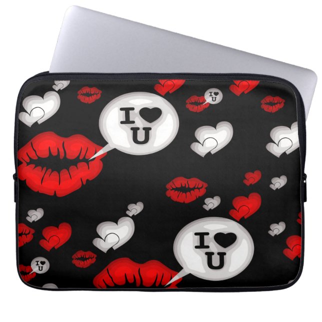 Housse Pour Ordinateur Portable Lèvres et amour (Devant)