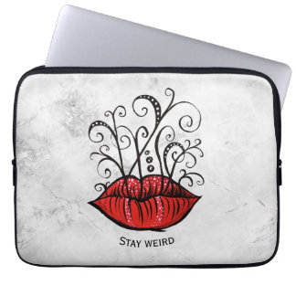 Housse Pour Ordinateur Portable Lèvres Gothiques Drôles Tatouage Originalité