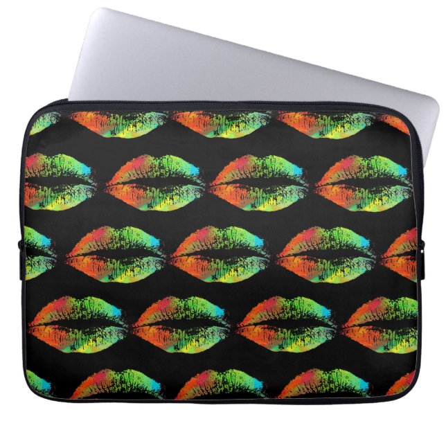 Housse Pour Ordinateur Portable Lèvres Stylées #6 (Devant)