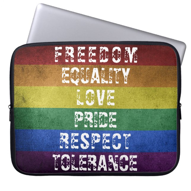 Housse Pour Ordinateur Portable LGBT Pride Moderne Arc-en-ciel (Devant)