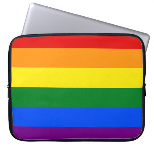 Housse Pour Ordinateur Portable LGBT Rainbow Strip