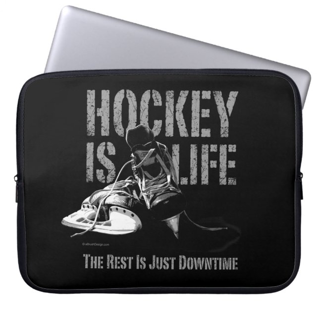 Housse Pour Ordinateur Portable L'hockey est la vie (Devant)
