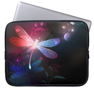 Housse Pour Ordinateur Portable libellule rouge brillante