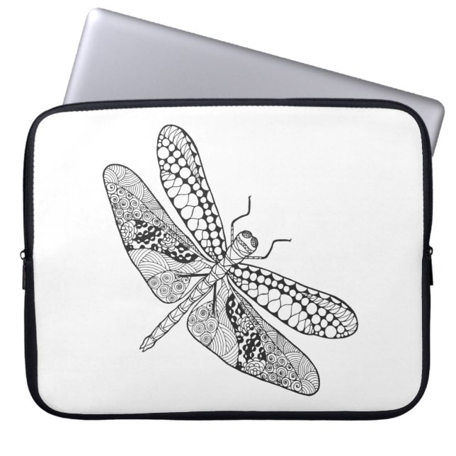 Housse Pour Ordinateur Portable Libellule Zendoodle (Devant)