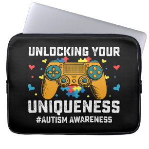 Housse Pour Ordinateur Portable Libérer Votre Unicité Autisme Jeux Joueur