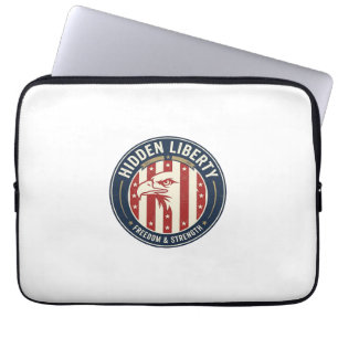 Housse Pour Ordinateur Portable Liberté Cachée Patriotique Illusion Optique Patrio