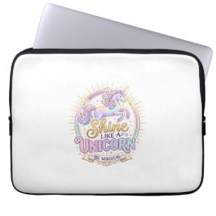 Housse Pour Ordinateur Portable Licorne Brille Comme une Licorne POD Prêt Marché