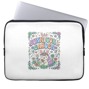 Housse Pour Ordinateur Portable Licorne Bunnycorn Jardin Kawaii Typographie Design