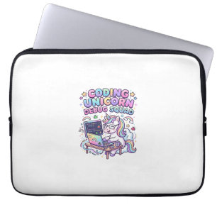 Housse Pour Ordinateur Portable Licorne Coding Licorne Debug Squad Marché Charmant