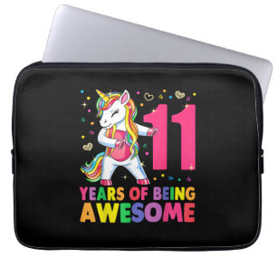 Housse Pour Ordinateur Portable Licorne de 11 ans utilisant du fil dentaire Fille