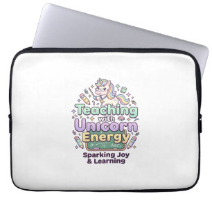 Housse Pour Ordinateur Portable Licorne enseignant avec une typographie audacieuse