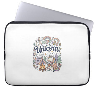Housse Pour Ordinateur Portable Licorne Feu de camp Licorne Autocollant vectoriel 