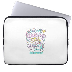 Housse Pour Ordinateur Portable Licorne Football Licorne Étoile Mignon