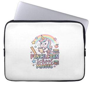 Housse Pour Ordinateur Portable Licorne Pencilcorn School Magie Autocollant adorab