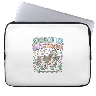 Housse Pour Ordinateur Portable Licorne Sellez Buttercup Kawaii Typographie Desi