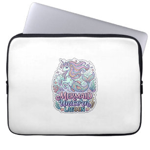 Housse Pour Ordinateur Portable Licorne Sirène Licorne Lagune Conception Graphique