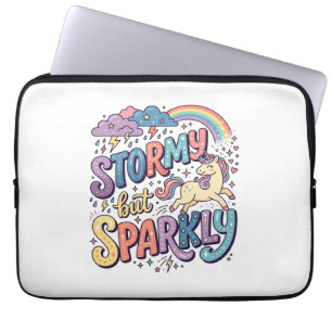 Housse Pour Ordinateur Portable Licorne Tempête mais Étincelante Fantaisiste Merch