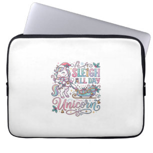 Housse Pour Ordinateur Portable Licorne Traîneau Toute La Journée Licorne Adorable