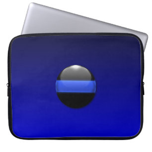 Housse Pour Ordinateur Portable Ligne bleue mince