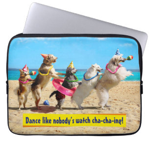 Housse Pour Ordinateur Portable Ligne Conga pour la fête des chiens