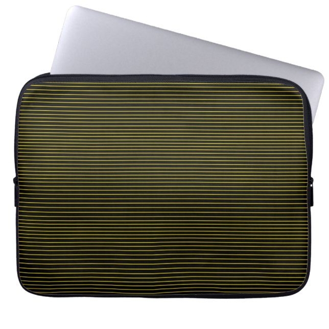 Housse Pour Ordinateur Portable Lignes jaunes minimales (Devant)