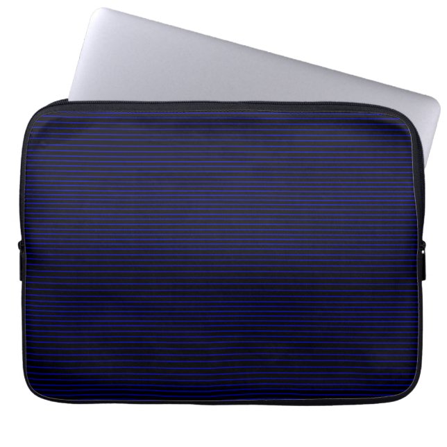 Housse Pour Ordinateur Portable Lignes minimales bleues (Devant)