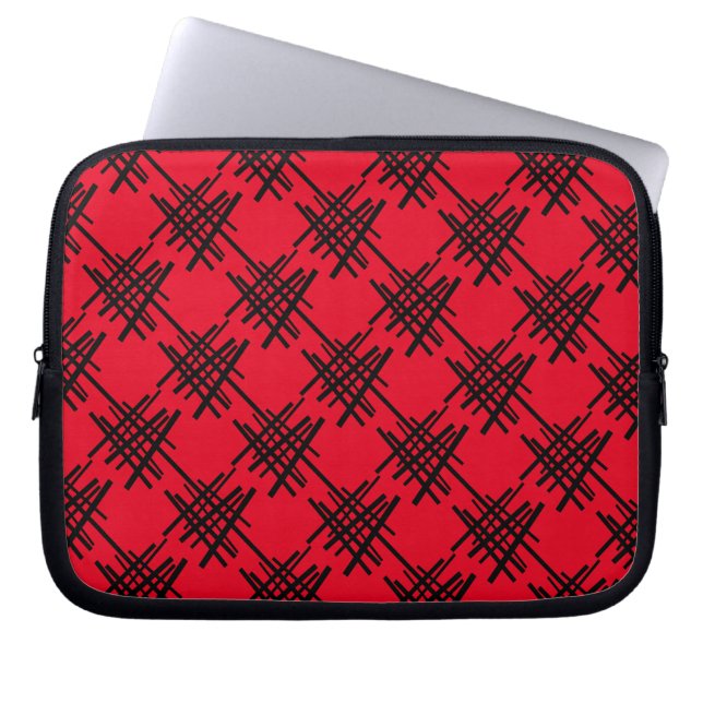 Housse Pour Ordinateur Portable Lignes Rétro (Devant)