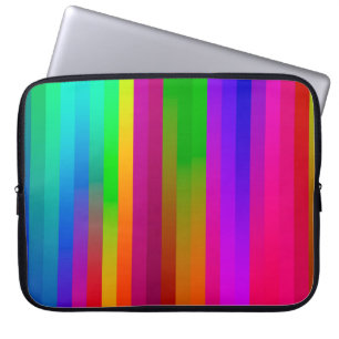 Housse Pour Ordinateur Portable lignes verticales parallèles simples arrière - pla
