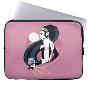 Housse Pour Ordinateur Portable Ligue de Justice Wonder Woman Profil Pop Art