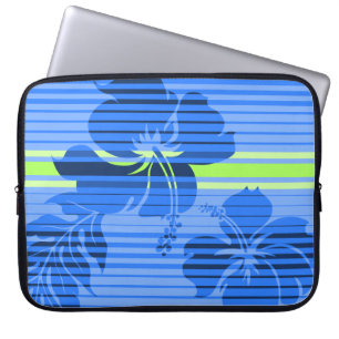 Housse Pour Ordinateur Portable Lihue Hibiscus Stripe Hawaïen Neoprène Wetsuit