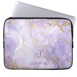 Housse Pour Ordinateur Portable Lilac couleur violet encre personnalisable
