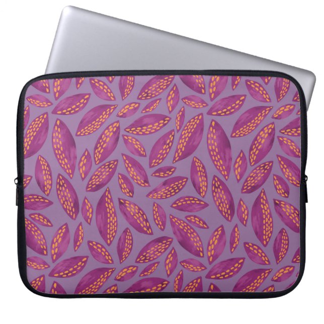 Housse Pour Ordinateur Portable Lilac/Purple Automne Feuilles Portable (Devant)