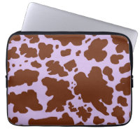Lilac Purple moderne et peau Brown de vache Imprim