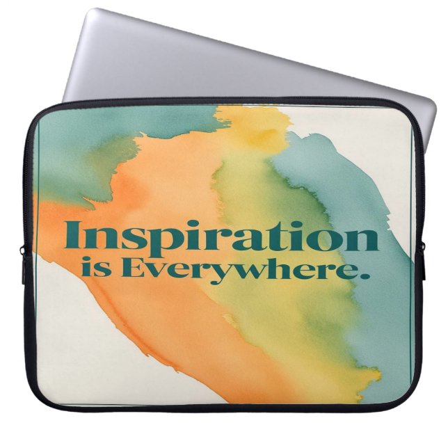 Housse Pour Ordinateur Portable L'Inspiration Est Partout (Devant)