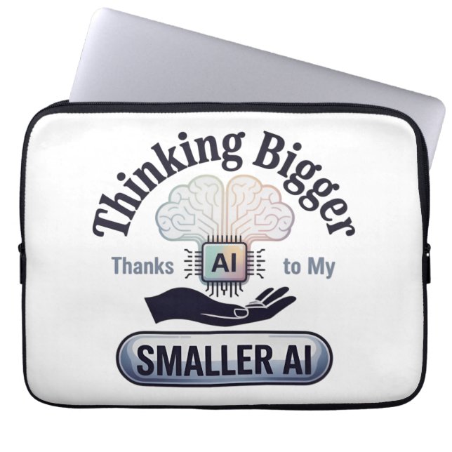 Housse Pour Ordinateur Portable L'intelligence artificielle Penser un Humour plus  (Devant)