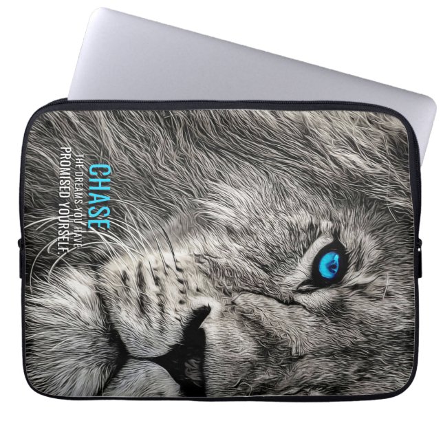 Housse Pour Ordinateur Portable Lion Chase Your Dreams (Devant)