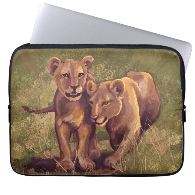 Housse Pour Ordinateur Portable Lion Cubs (Devant)