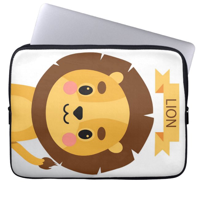 Housse Pour Ordinateur Portable Lion Cute Lion Portrait (Devant)