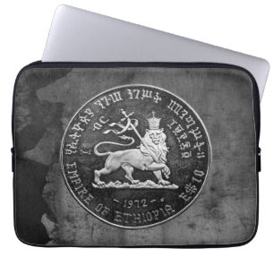 Housse Pour Ordinateur Portable Lion de Juda Selassie Rasta Reggae Afrique Racines
