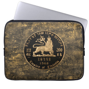 Housse Pour Ordinateur Portable Lion de Juda Selassie Rasta Reggae Afrique Racines