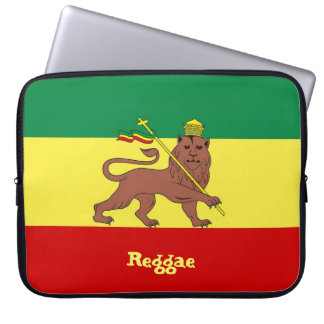 Housse Pour Ordinateur Portable Lion de reggae de Rasta du néoprène 15" de Judah