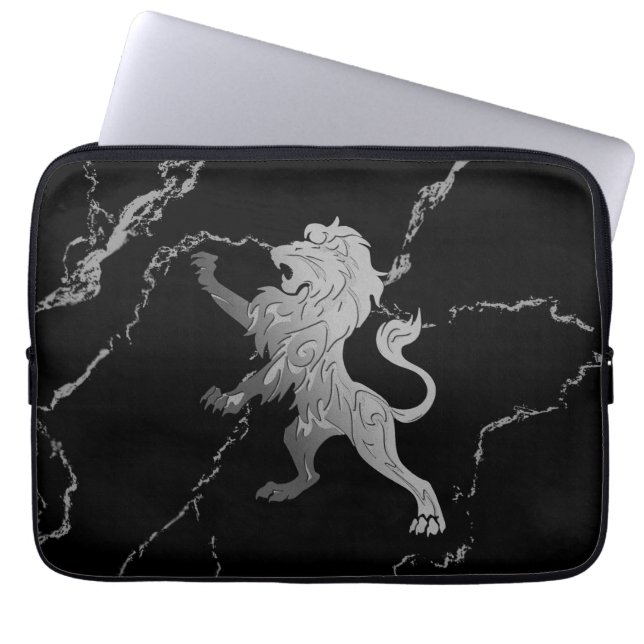 Housse Pour Ordinateur Portable Lion royal d'argent (Devant)