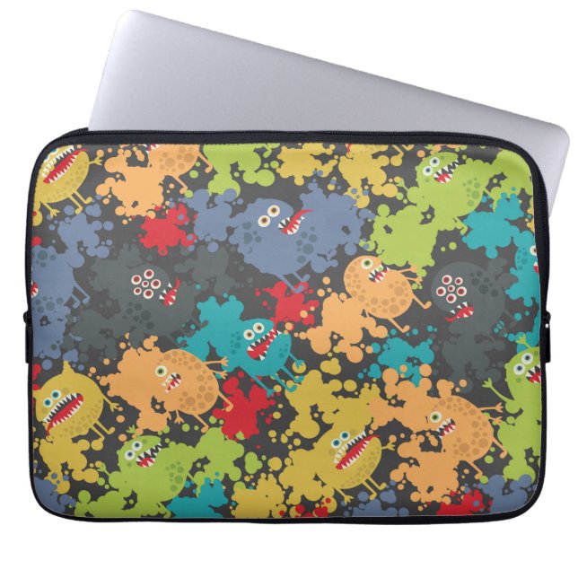 Housse Pour Ordinateur Portable Little cute funny monsters (Devant)