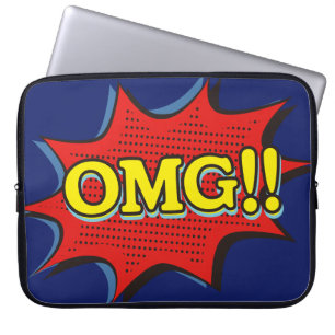 Housse Pour Ordinateur Portable Livre de bande dessinée OMG Exclamation Discours b