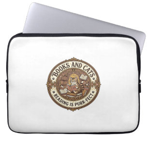 Housse Pour Ordinateur Portable Livres Et Chats Livres De Chats Lecture Vintage Ve