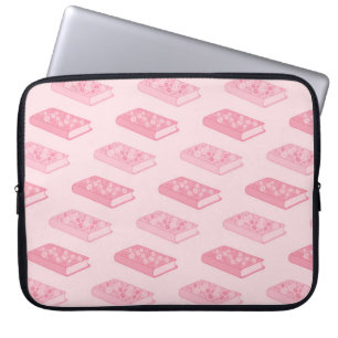Housse Pour Ordinateur Portable Livres floraux roses