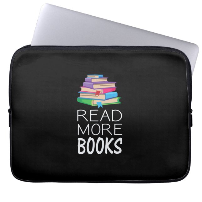 Housse Pour Ordinateur Portable Livres - Lire plus de livres (Devant)