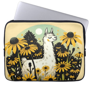 Housse Pour Ordinateur Portable Llama Black Eyed Susans