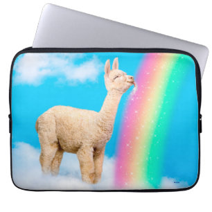 Housse Pour Ordinateur Portable Llama Licking Rainbow