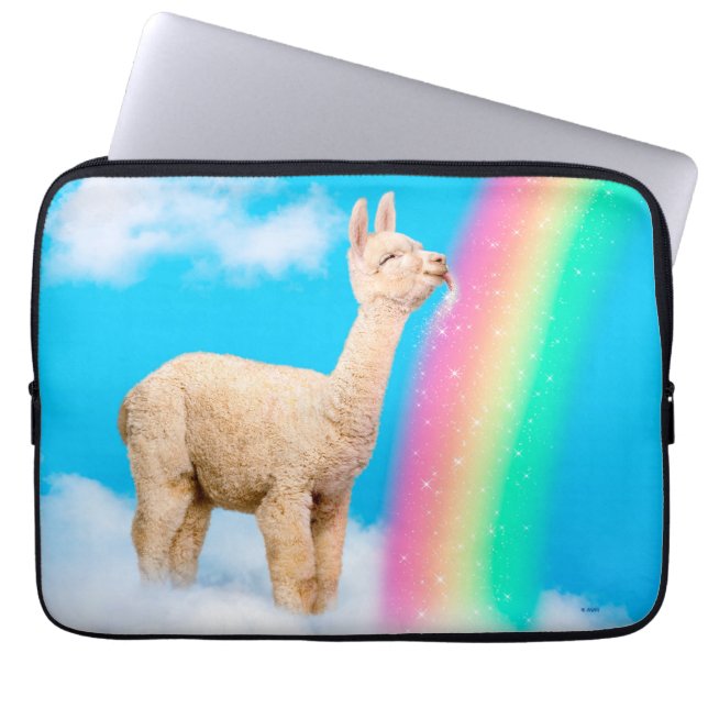 Housse Pour Ordinateur Portable Llama Licking Rainbow (Devant)